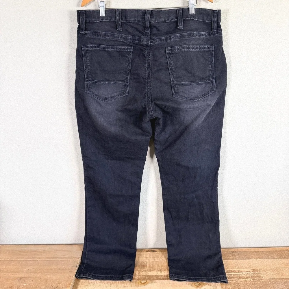 Foundry Athletic Fit Jeans Mens Actual 40x32 Black Flex Denim Tapered Leg